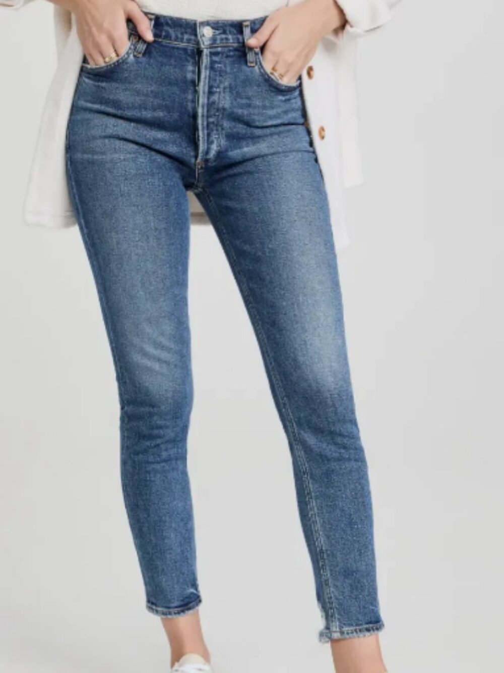 AGOLDE Nico High Rise Slim Leg Crop Fit Jeans